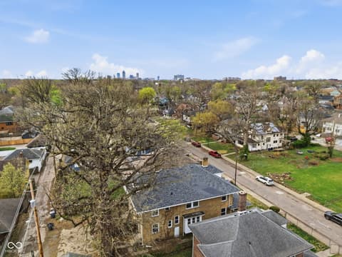 Aerial view at 641 E 33rd Street, Indianapolis, IN