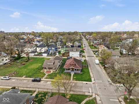 Aerial view at 641 E 33rd Street, Indianapolis, IN