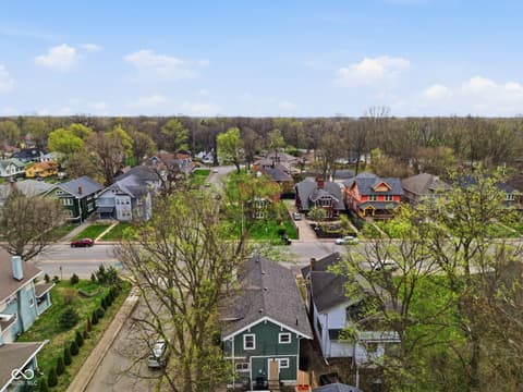 Aerial view at 641 E 33rd Street, Indianapolis, IN
