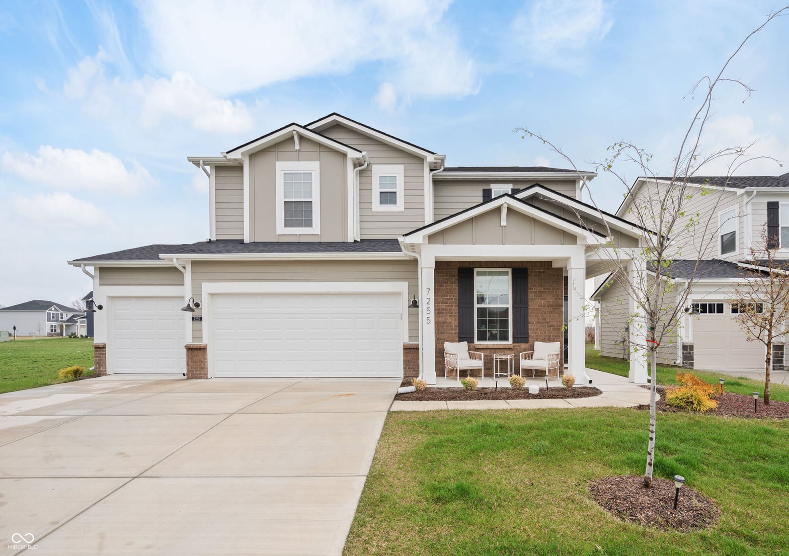 Front exterior at 7255 Legends Way, Whitestown, IN
