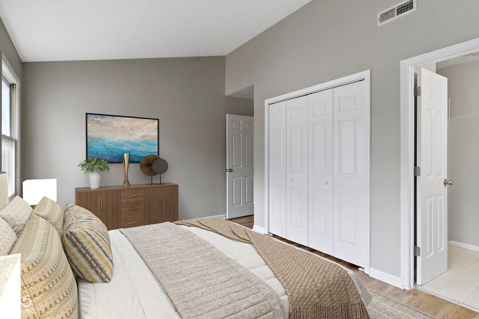Primary bedroom at 6047 Southbay Drive, Indianapolis, IN