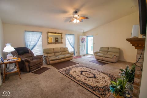 Living room at 400 Winding Brook Drive, Centerville, IN