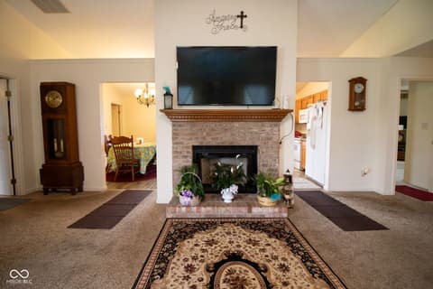 Living room at 400 Winding Brook Drive, Centerville, IN