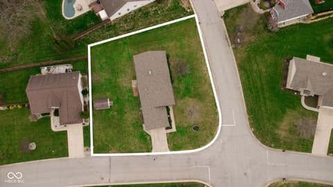 Aerial view at 400 Winding Brook Drive, Centerville, IN
