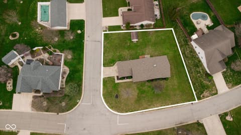Aerial view at 400 Winding Brook Drive, Centerville, IN