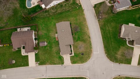 Aerial view at 400 Winding Brook Drive, Centerville, IN