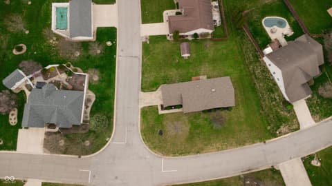 Aerial view at 400 Winding Brook Drive, Centerville, IN