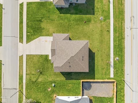 Aerial view at 988 Belgium Boulevard, Bargersville, IN