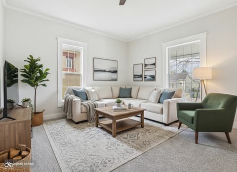 Living room at 2420 Jackson Street, Anderson, IN