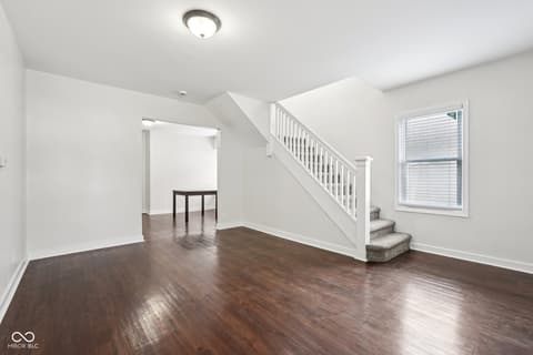 Living room at 1539 N Rural Street, Indianapolis, IN