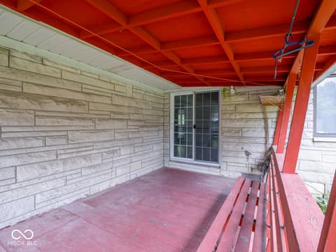 Outdoor living area at 2326 E Banta Road, Indianapolis, IN
