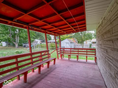 Outdoor living area at 2326 E Banta Road, Indianapolis, IN