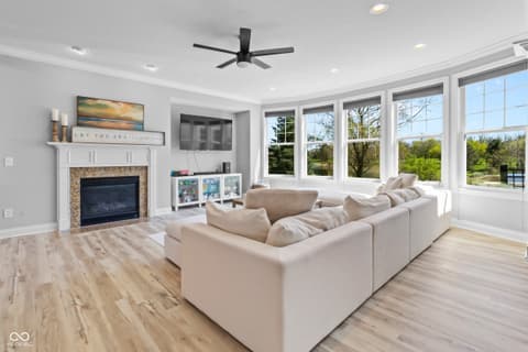 Living room at 4173 Kattman Court, Carmel, IN