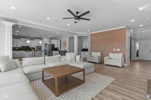 Living room at 4173 Kattman Court, Carmel, IN