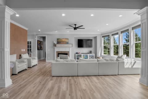 Living room at 4173 Kattman Court, Carmel, IN