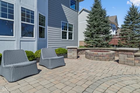 Outdoor living area at 4173 Kattman Court, Carmel, IN