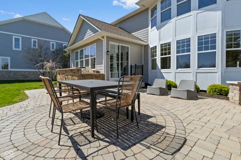 Outdoor living area at 4173 Kattman Court, Carmel, IN