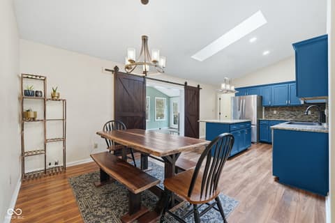 Dining room at 440 Daugherty Road, Nashville, IN