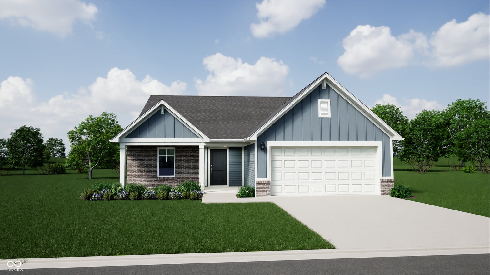 Front exterior at 158 Luna Place, Shelbyville, IN
