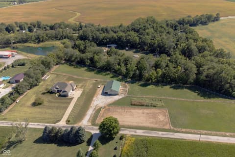 Aerial view at 3861 E 300 N, Crawfordsville, IN
