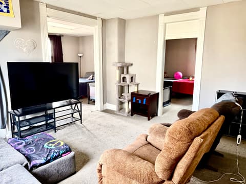 Living room at 1400 W 13th Street, Muncie, IN