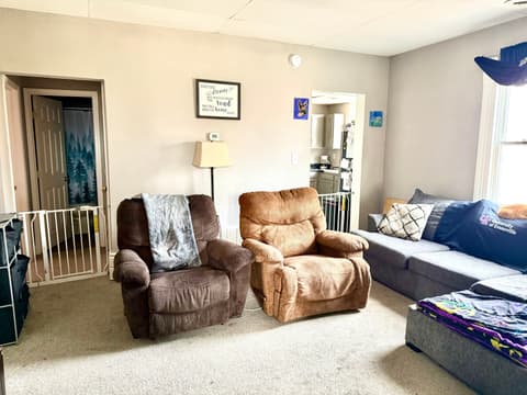 Living room at 1400 W 13th Street, Muncie, IN