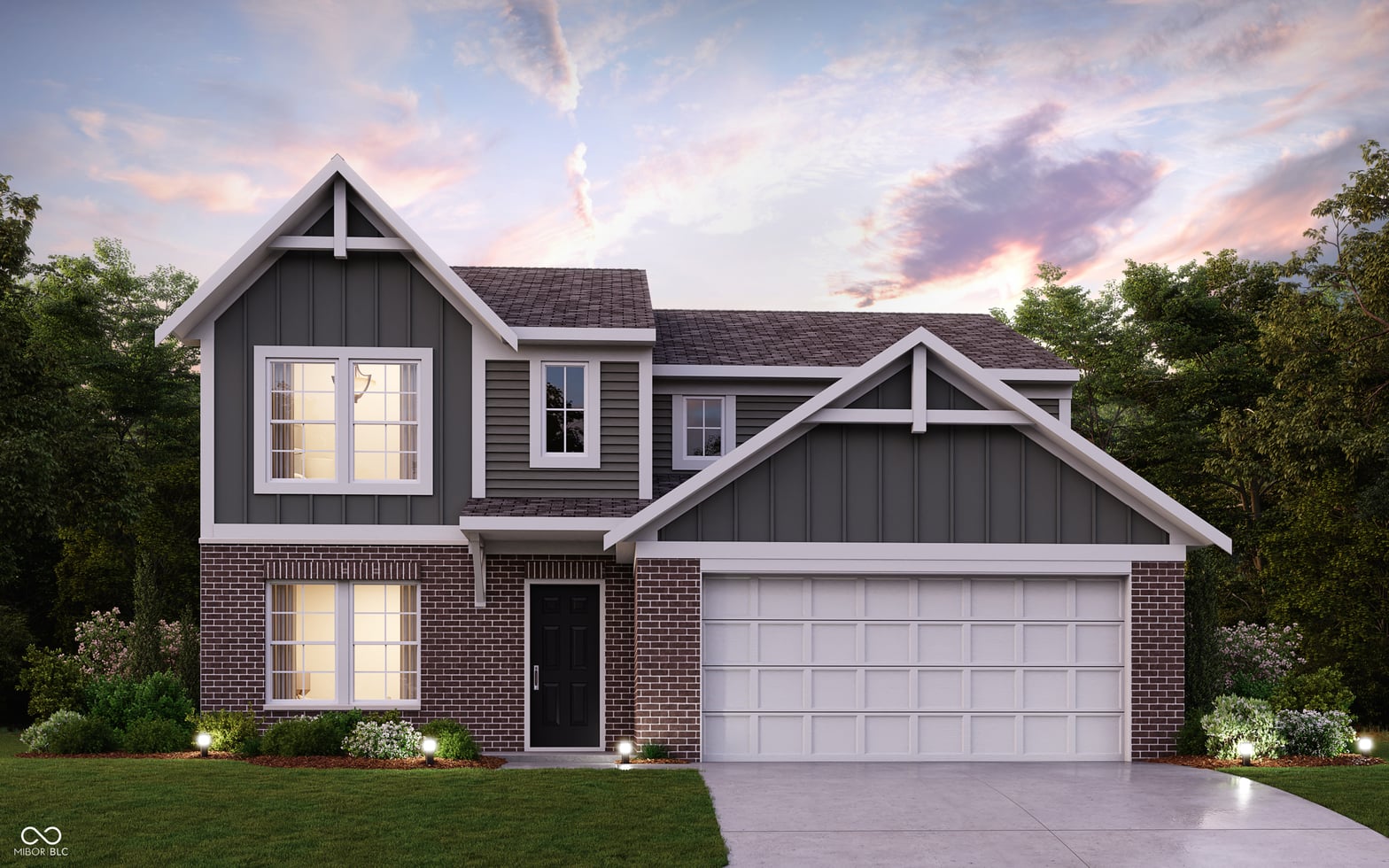 Front exterior at 9560 Jadestone Way, Indianapolis, IN