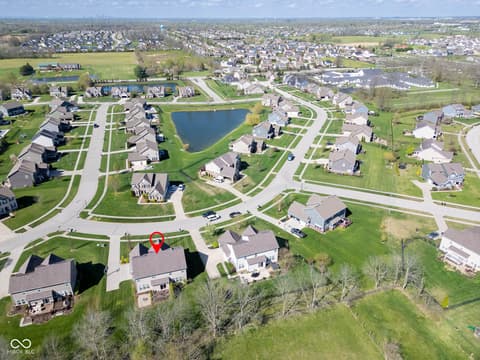 Aerial view at 1325 Brentford Lane, Greenwood, IN