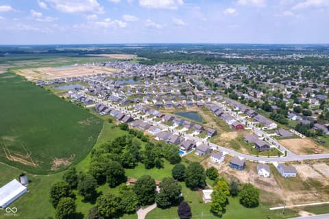 Aerial view at 1216 Pegasus Drive, Franklin, IN
