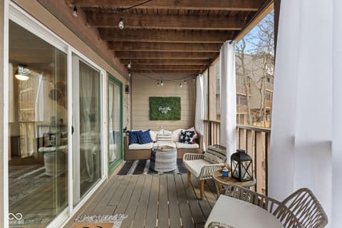 Outdoor living area at 9590 S Lake Ridge Drive, Bloomington, IN