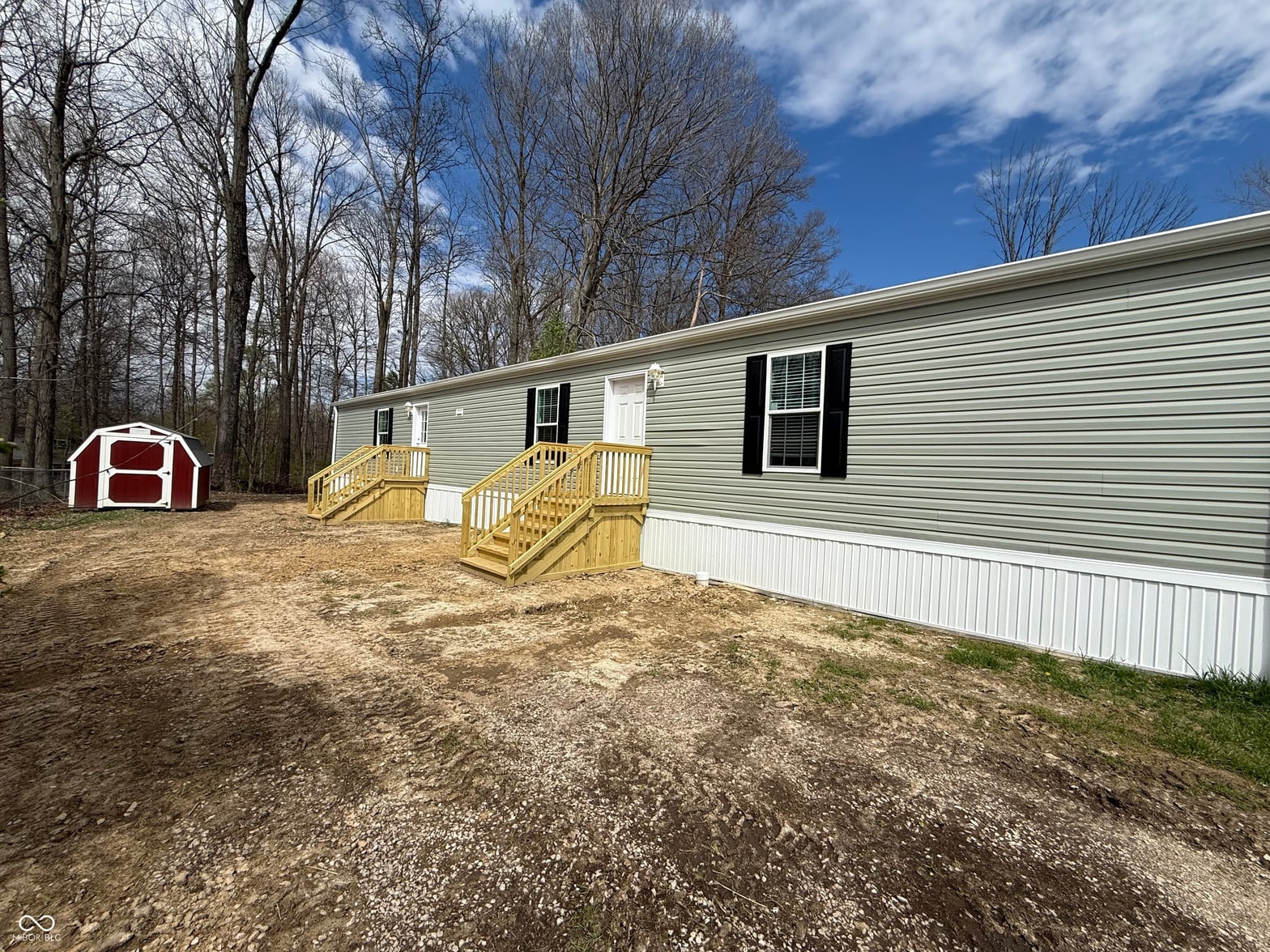 Front exterior at 155 Lazy River Road, Cloverdale, IN