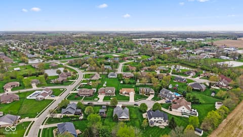 Aerial view at 4012 S Loganberry Court, New Palestine, IN