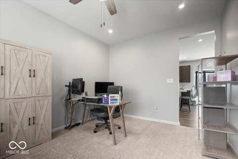 Home office at 9707 Violet Circle, Indianapolis, IN