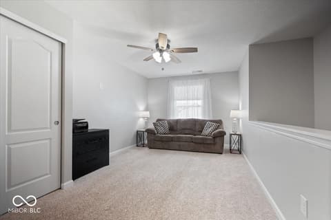 Living room at 9707 Violet Circle, Indianapolis, IN
