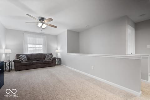 Living room at 9707 Violet Circle, Indianapolis, IN