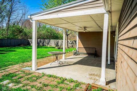 Outdoor living area at 2023 Cycling Lane, Indianapolis, IN
