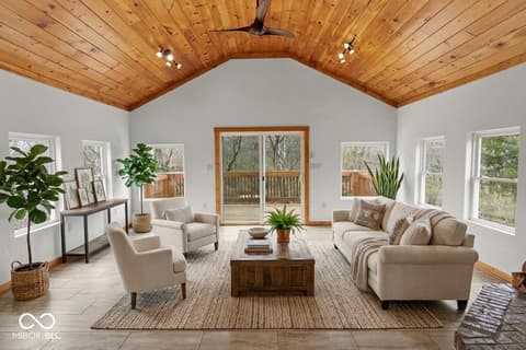 Living room at 118 N Huston Street, Ingalls, IN