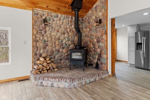 Fireplace — 118 N Huston Street, Ingalls, IN