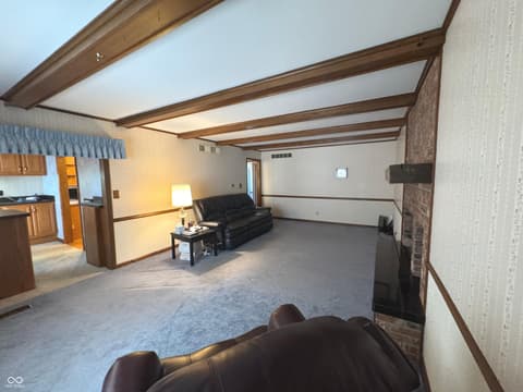 Family room at 353 E Rivercrest Drive, Rushville, IN