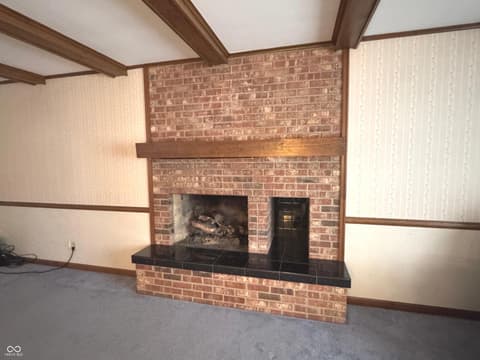 Fireplace — 353 E Rivercrest Drive, Rushville, IN
