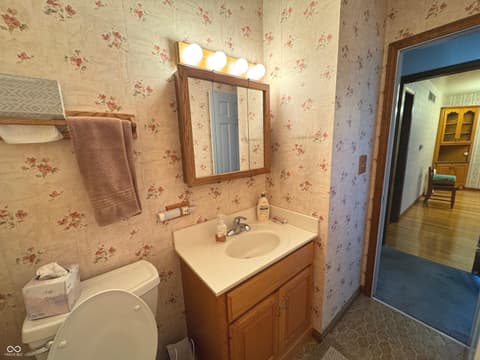 Bathroom at 353 E Rivercrest Drive, Rushville, IN
