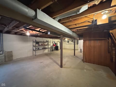 Basement at 353 E Rivercrest Drive, Rushville, IN