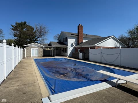Pool at 353 E Rivercrest Drive, Rushville, IN