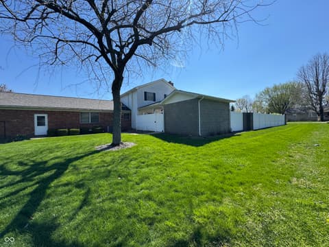 Backyard at 353 E Rivercrest Drive, Rushville, IN