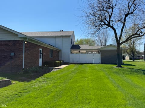 Backyard at 353 E Rivercrest Drive, Rushville, IN