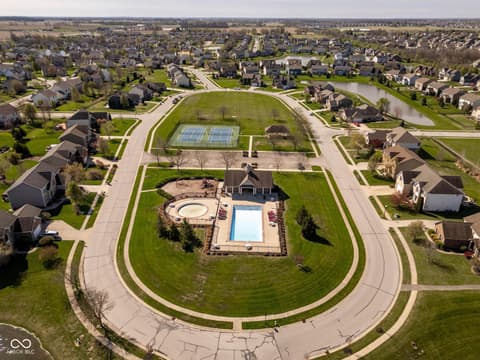 Aerial view at 5828 Sunnyvalle Drive, Bargersville, IN