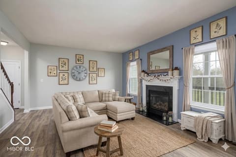 Living room at 5828 Sunnyvalle Drive, Bargersville, IN