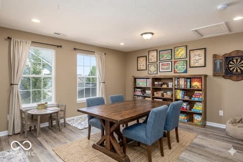 Dining room at 5828 Sunnyvalle Drive, Bargersville, IN