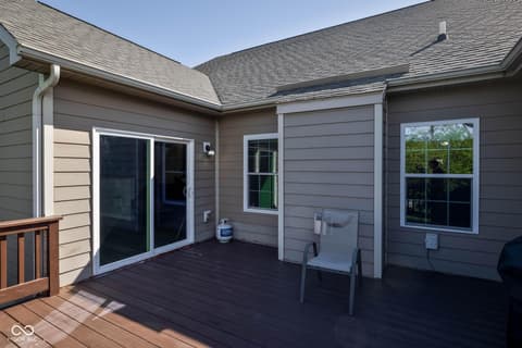 Outdoor living area at 5828 Sunnyvalle Drive, Bargersville, IN