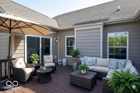 Outdoor living area at 5828 Sunnyvalle Drive, Bargersville, IN